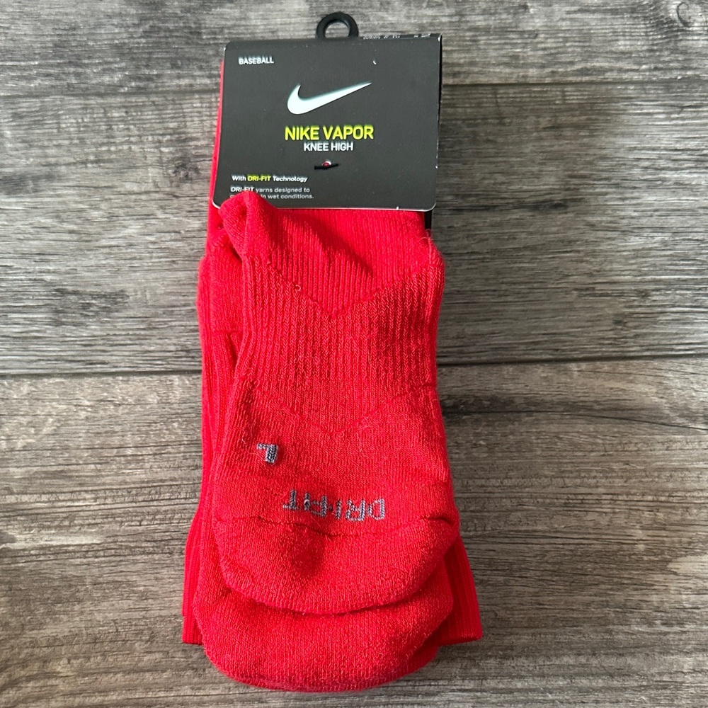 Nike Vapor Red Athletic Knee High Socks